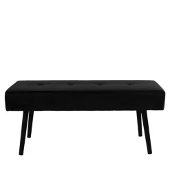 Wohnen Sitzbank<100x44x35 cm Polsterbank in Samt Schwarz - Minael