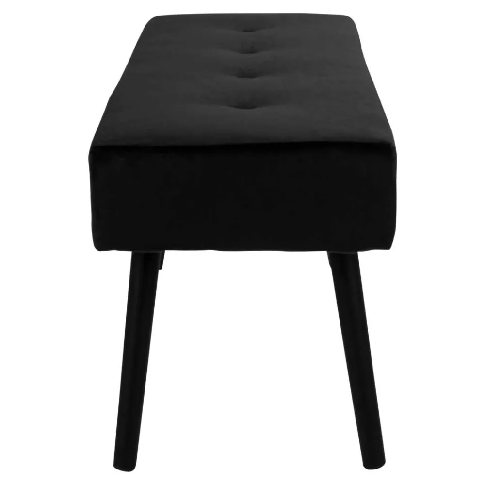 Wohnen Sitzbank<100x44x35 cm Polsterbank in Samt Schwarz - Minael
