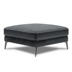Wohnen Hocker<84x49x84 cm Polsterhocker in Anthrazit Samt - Temir