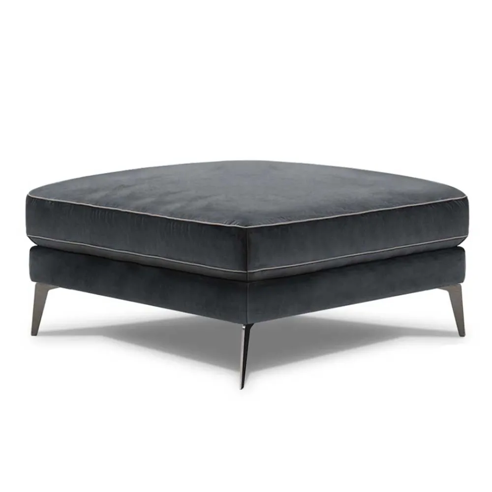 Wohnen Hocker<84x49x84 cm Polsterhocker in Anthrazit Samt - Temir