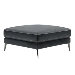 Wohnen Hocker<84x49x84 cm Polsterhocker in Anthrazit Samt - Temir
