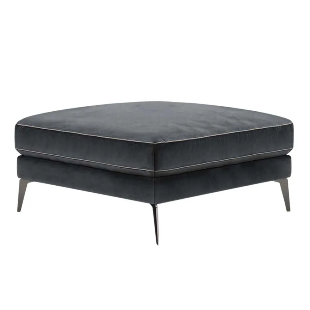 Wohnen Hocker<84x49x84 cm Polsterhocker in Anthrazit Samt - Temir