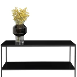 Wohnen Tv & Hifi-Möbel|Lowboards<100x45x36 cm Regal TV Tisch in Schwarz - Mapsy