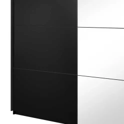 Wohnen Kleiderschränke<200x210x61 cm Schwarzer Kleiderschrank mit Schiebetüren - Dinamaro