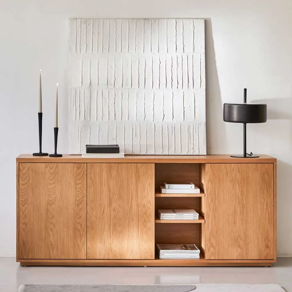 Wohnen Sideboards<180x75x36 cm Sideboard mit drei Türen & Fächern - Elastian
