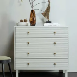Wohnen Kommoden<94x91x52 cm Skandi Kommode in Grau - Huvina