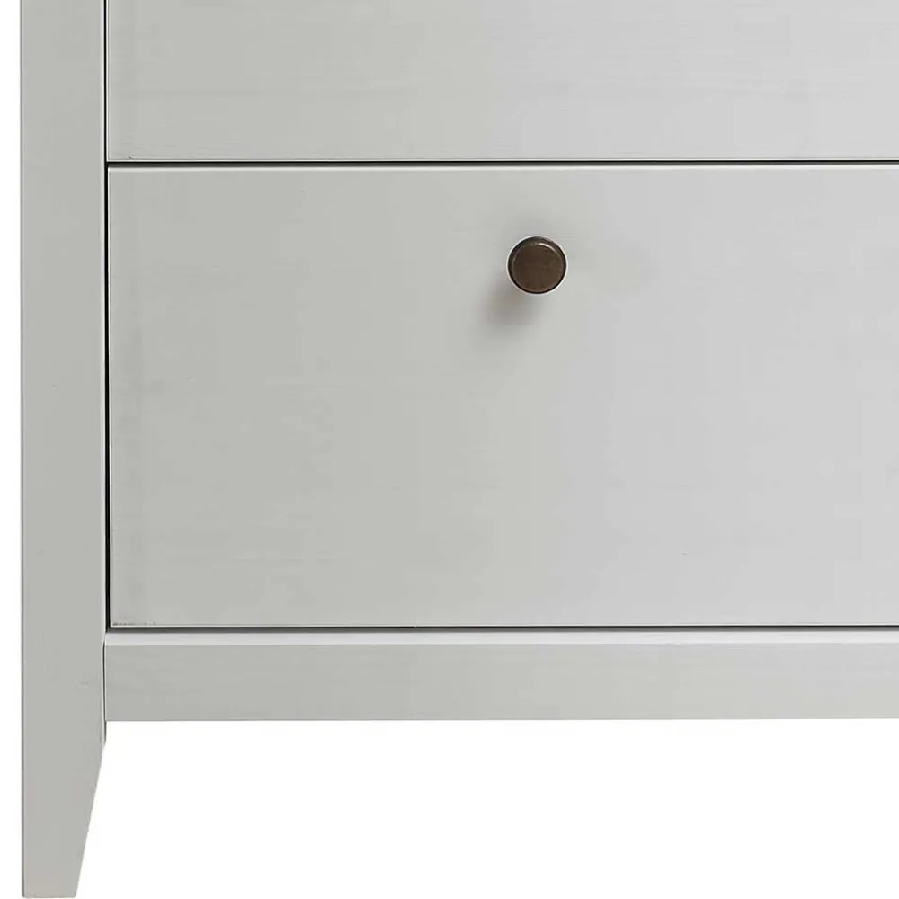 Wohnen Vitrinen<58x200x40 cm Skandi Vitrine in Weiß lackiert - Astinion