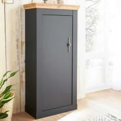 Wohnen Vitrinen<72x146x38 cm 1-türiger Landhausschrank modern - Lionel