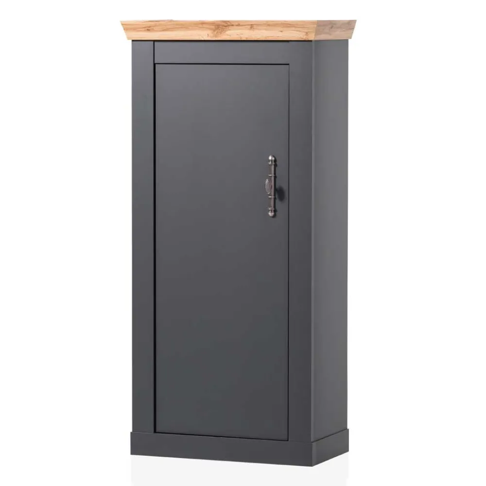 Wohnen Vitrinen<72x146x38 cm 1-türiger Landhausschrank modern - Lionel
