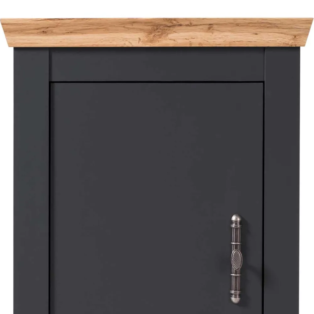 Wohnen Vitrinen<72x146x38 cm 1-türiger Landhausschrank modern - Lionel