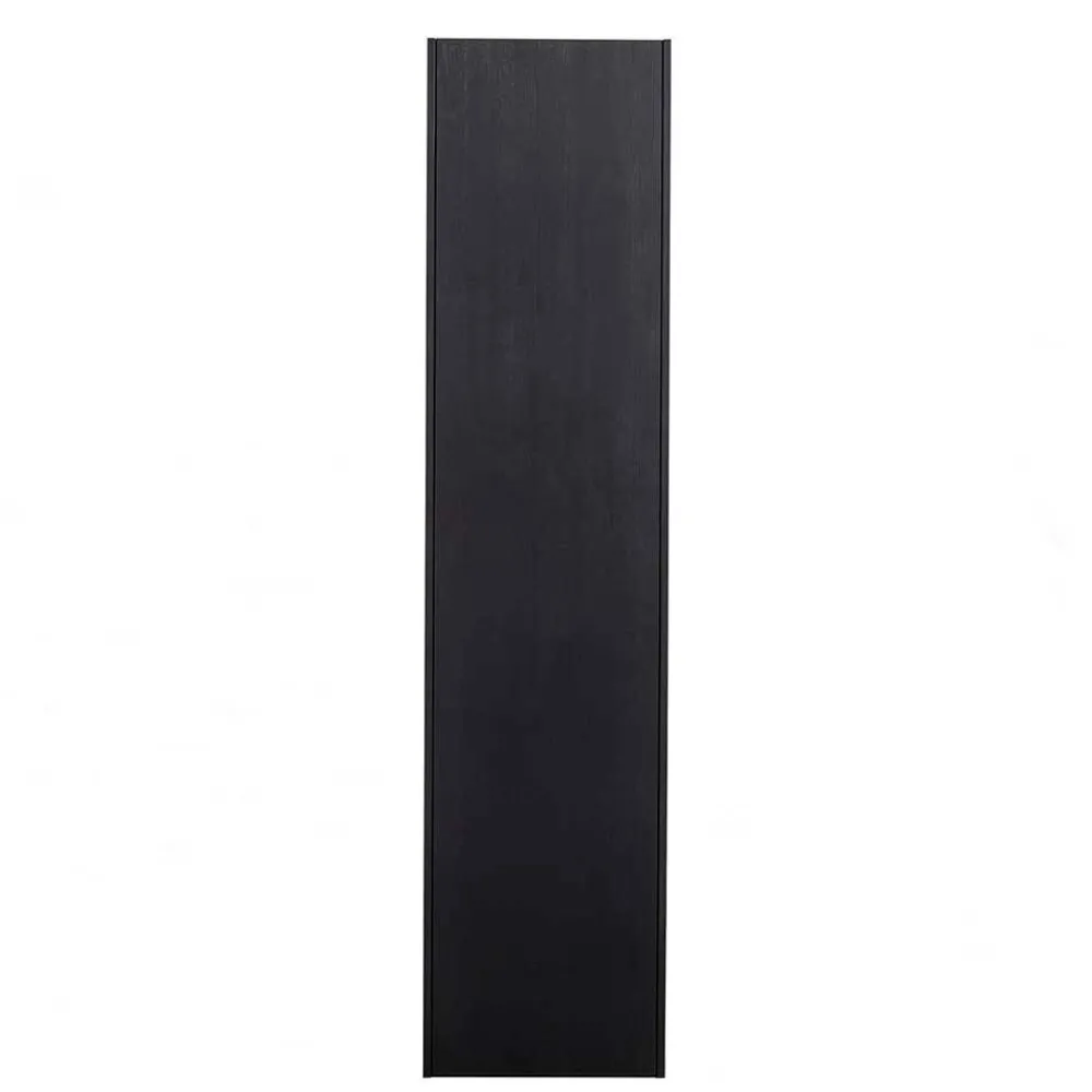 Wohnen Vitrinen|Schränke<44x188x35 cm 1-türiger Schrank in Schwarz lackiert - Riley