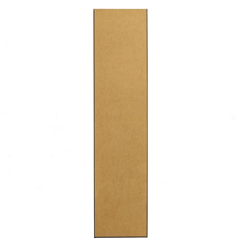 Wohnen Vitrinen|Schränke<44x188x35 cm 1-türiger Schrank in Schwarz lackiert - Riley