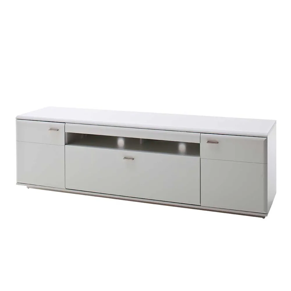 Wohnen Tv & Hifi-Möbel|Lowboards<195x60x51 cm TV Board Unterschrank in Weiß - Hazime