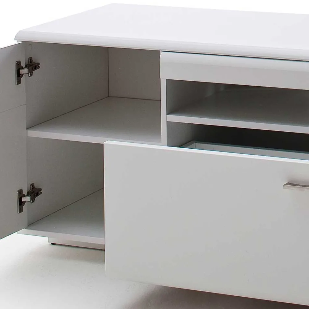 Wohnen Tv & Hifi-Möbel|Lowboards<195x60x51 cm TV Board Unterschrank in Weiß - Hazime