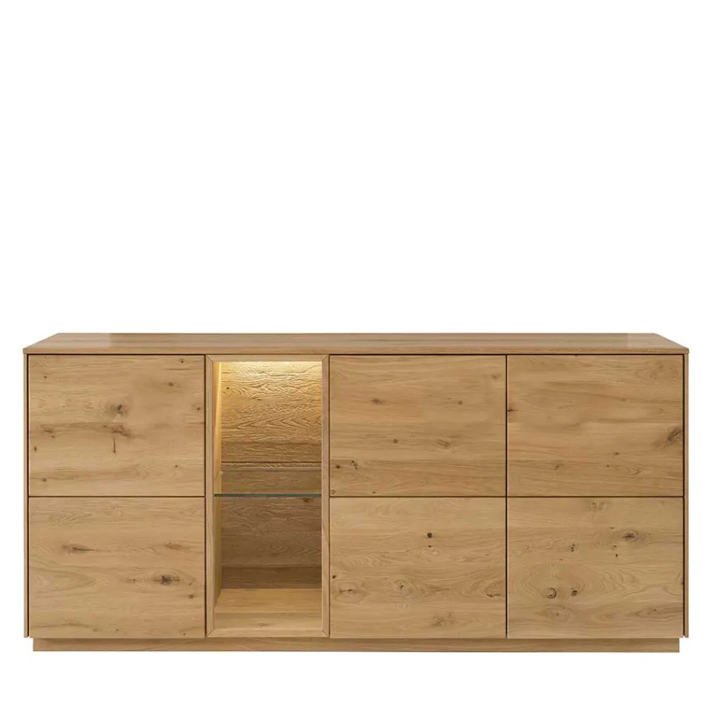 Wohnen Sideboards<170x80x44 cm Wildeiche Sideboard geölt - Obinson