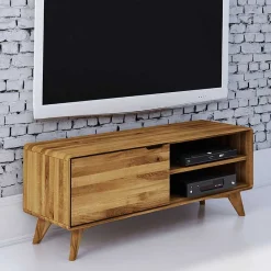 Wohnen Tv & Hifi-Möbel|Lowboards<120x48x40 cm Wildeiche TV Element mit Tür - Eavy