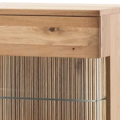 Wohnen Highboards|Kommoden<150x121x37 cm Wohnzimmer Schrank in Eiche Bianco - Crupean