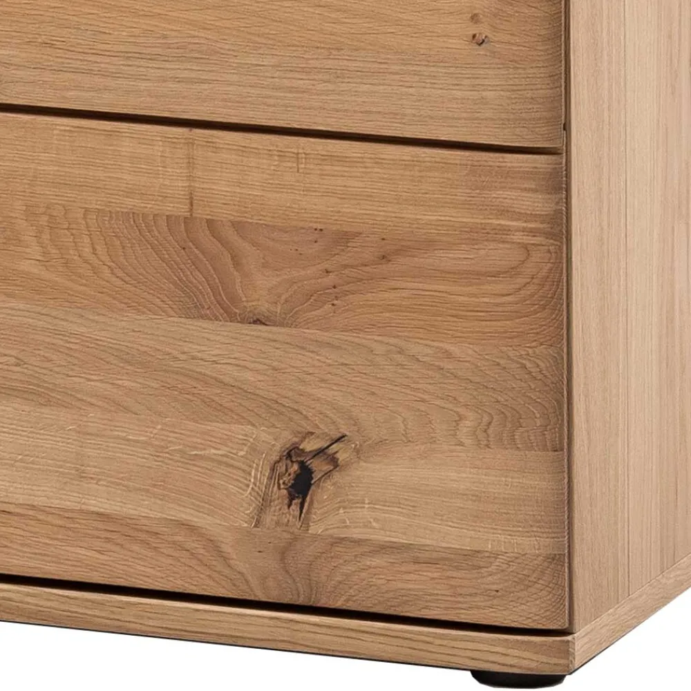 Wohnen Highboards|Kommoden<150x121x37 cm Wohnzimmer Schrank in Eiche Bianco - Crupean
