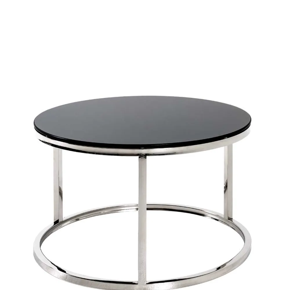 Wohnen Tische<60x36x60 Couchtisch aus Schwarzglas - Zyaman