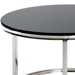 Wohnen Tische<60x36x60 Couchtisch aus Schwarzglas - Zyaman