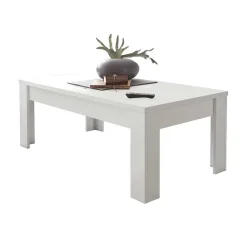 Wohnen Tische<122x45x65 Couchtisch in Weiß lackiert - Mikes
