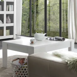 Wohnen Tische<122x45x65 Couchtisch in Weiß lackiert - Mikes