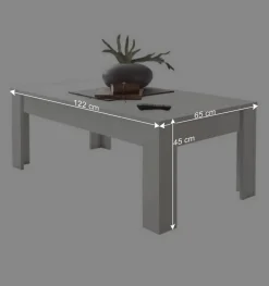 Wohnen Tische<122x45x65 Couchtisch in Weiß lackiert - Mikes