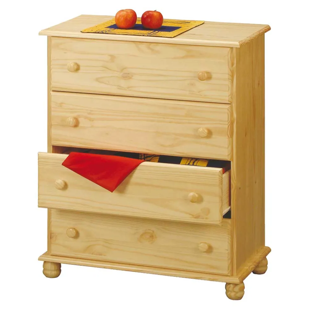 Wohnen Kommoden<80x102x43 Country Style Kommode mit Kugelfüßen - Kascanu