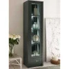 Wohnen Vitrinen<50x197x43 Country Vitrine in Dunkelgrün - Niestov