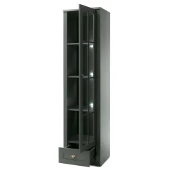 Wohnen Vitrinen<50x197x43 Country Vitrine in Dunkelgrün - Niestov