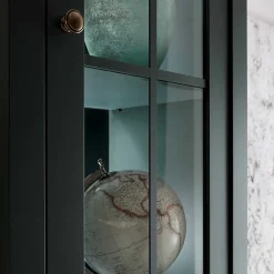 Wohnen Vitrinen<50x197x43 Country Vitrine in Dunkelgrün - Niestov