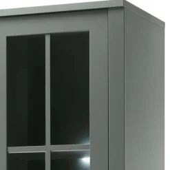Wohnen Vitrinen<50x197x43 Country Vitrine in Dunkelgrün - Niestov