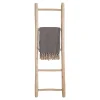 Wohnen Regale<50x150x5 Deko Leiter aus Teak Massivholz - Pressin