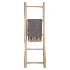 Wohnen Regale<50x150x5 Deko Leiter aus Teak Massivholz - Pressin