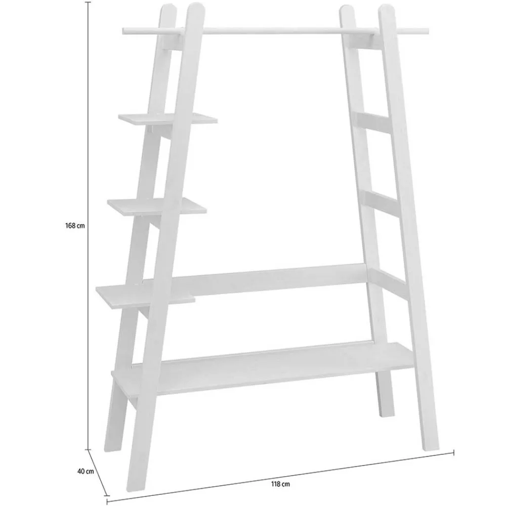 Wohnen Garderoben<118x168x40 Design Garderobe in Grau aus Holz - Fyona