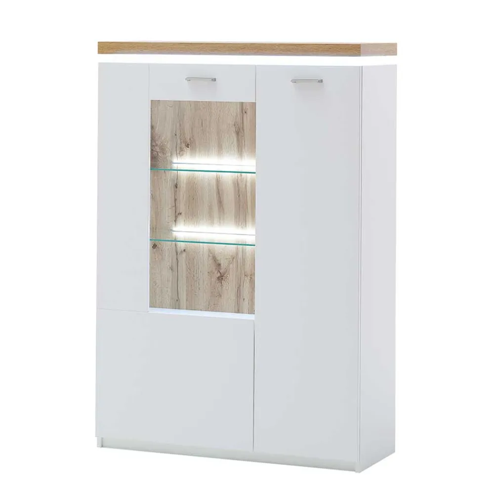 Wohnen Highboards<98x143x38 Design Highboard mit Beleuchtung LED - Caldri