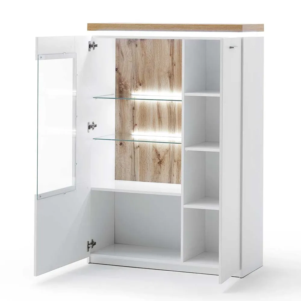 Wohnen Highboards<98x143x38 Design Highboard mit Beleuchtung LED - Caldri