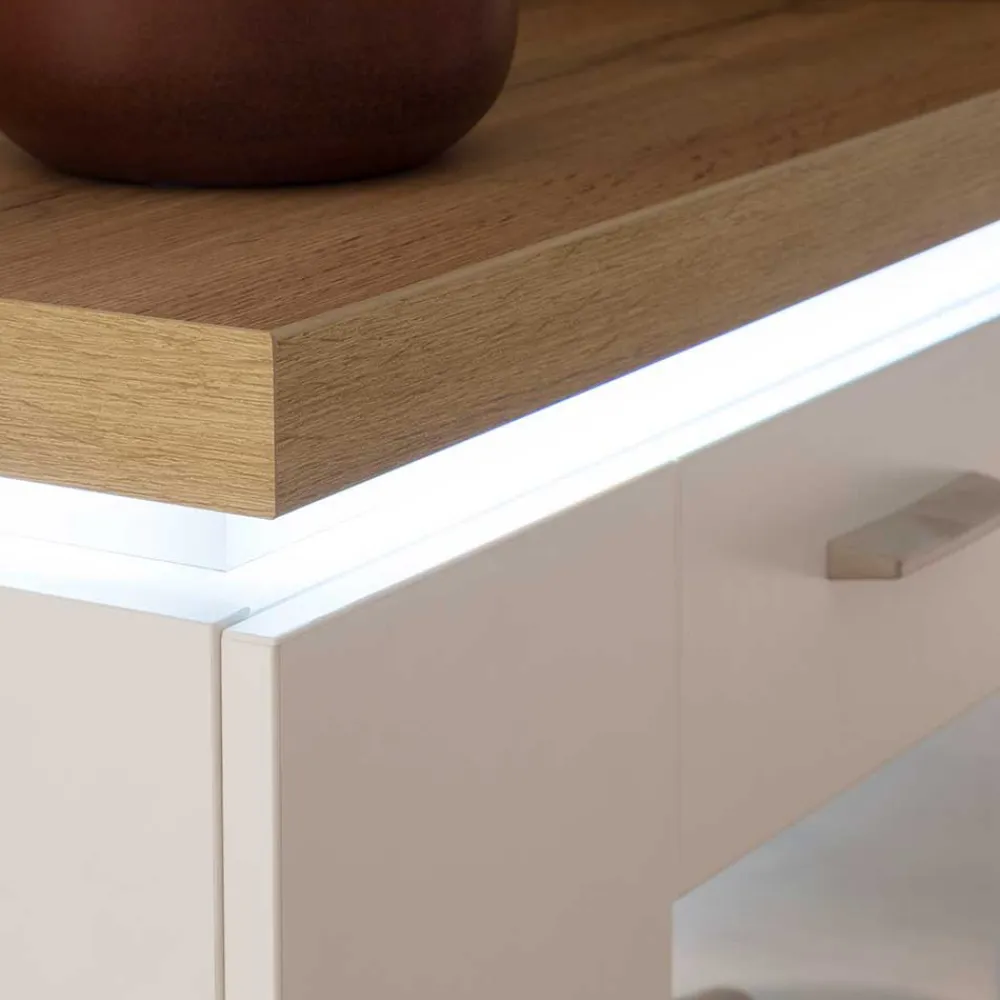 Wohnen Highboards<98x143x38 Design Highboard mit Beleuchtung LED - Caldri