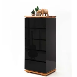 Wohnen Kommoden<51x115x40 Design Hochkommode in Hochglanz - Ercurs