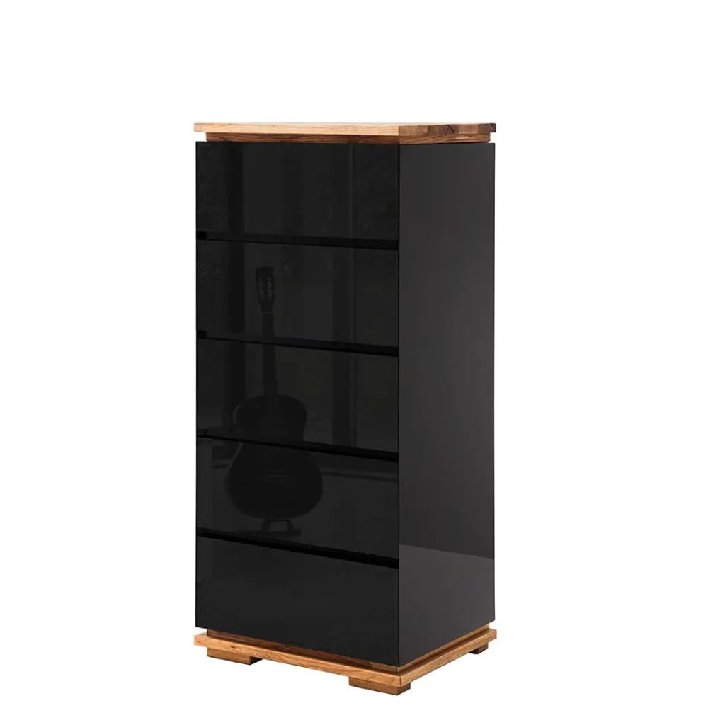Wohnen Kommoden<51x115x40 Design Hochkommode in Hochglanz - Ercurs
