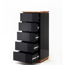 Wohnen Kommoden<51x115x40 Design Hochkommode in Hochglanz - Ercurs