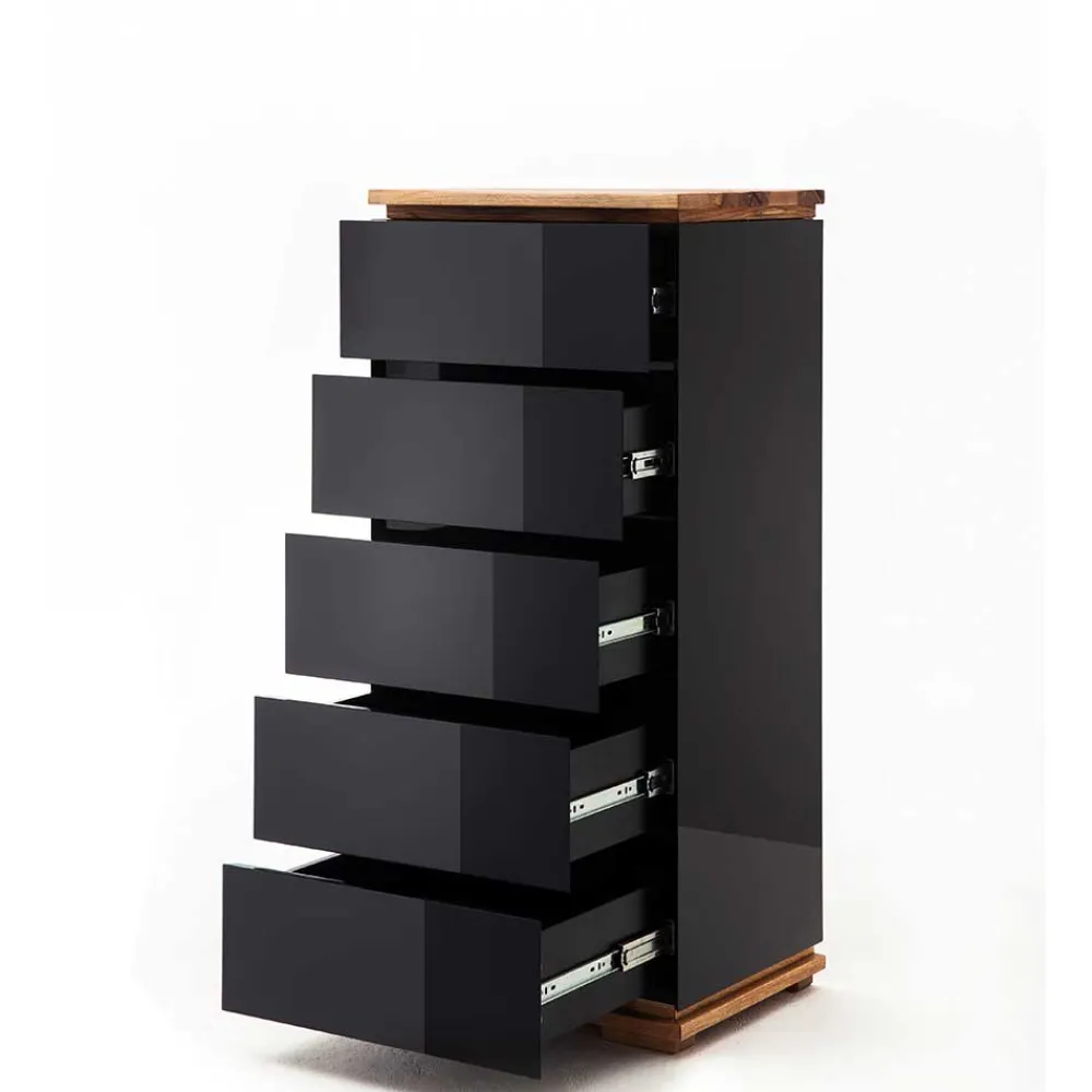 Wohnen Kommoden<51x115x40 Design Hochkommode in Hochglanz - Ercurs
