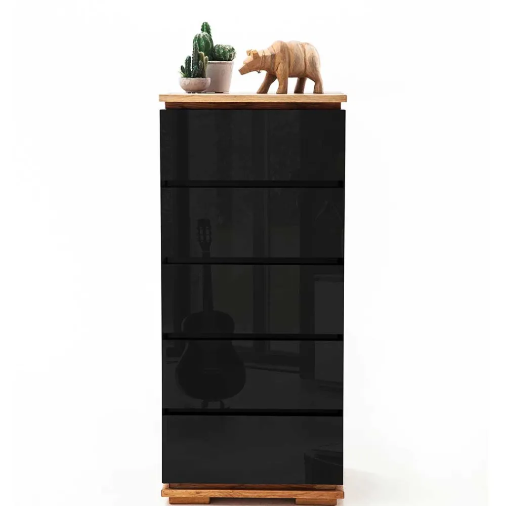 Wohnen Kommoden<51x115x40 Design Hochkommode in Hochglanz - Ercurs
