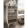 Wohnen Kommoden<55x105x40 Design Hochkommode mit sieben Schubladen - Moonshine
