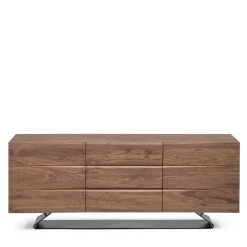 Wohnen Sideboards<180x70x45 Design Kommode aus Nussbaum Holz - Dexter