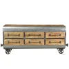 Wohnen Sideboards<150x66x43 Design Kommode im Zugwaggon Look - Bahiro