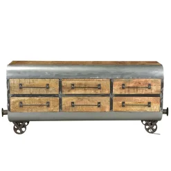 Wohnen Sideboards<150x66x43 Design Kommode im Zugwaggon Look - Bahiro