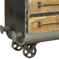 Wohnen Sideboards<150x66x43 Design Kommode im Zugwaggon Look - Bahiro