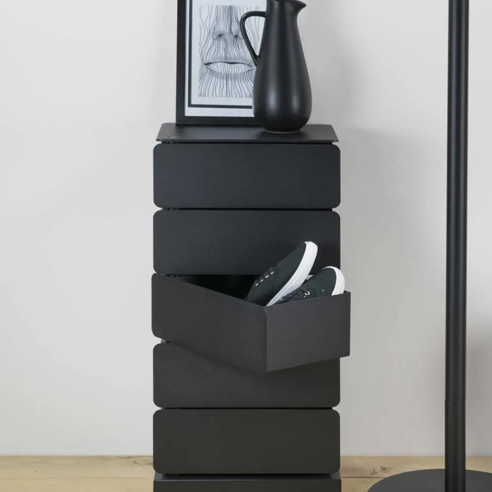 Wohnen Kommoden<37x73x26 Design Kommode mit fünf Schubladen - Locoro
