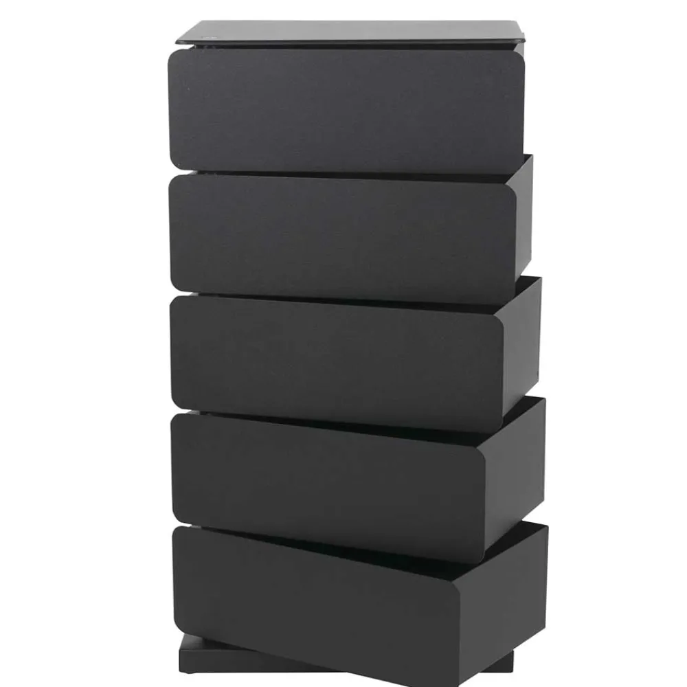 Wohnen Kommoden<37x73x26 Design Kommode mit fünf Schubladen - Locoro
